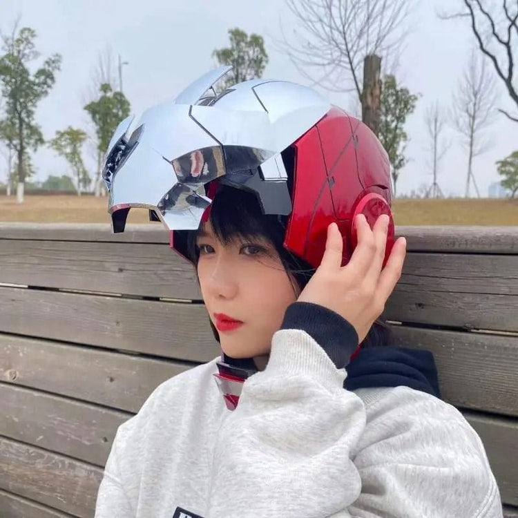 Wearable Voice Control Iron Man Helmet With LED Eyes