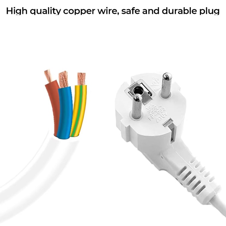 12-Way Power Strip & USB Charging Station – 2.8 m Extension Cord EU Plug