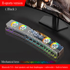 Stereo Surround Sound Bar with High Quality Bluetooth Speakers, AUX FM Radio, and Home Clock Music Center