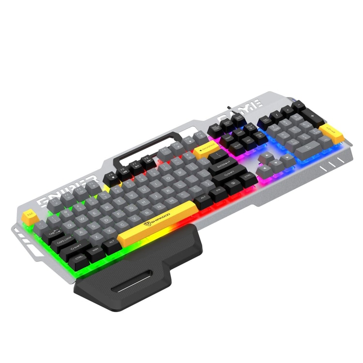 Gaming Keyboard with RGB Backlit 104 Key USB Gaming Keyboard