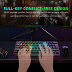 Gaming Keyboard RGB Backlit Key Compact Mechanical Feel Waterproof Keyboard