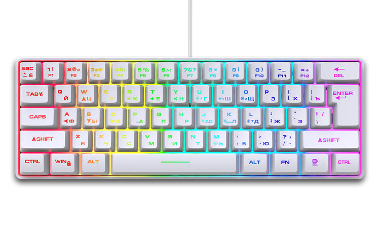 Gaming Keyboard RGB Backlit Key Compact Mechanical Feel Waterproof Keyboard