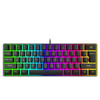 Gaming Keyboard RGB Backlit Key Compact Mechanical Feel Waterproof Keyboard